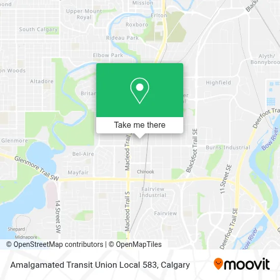 Amalgamated Transit Union Local 583 map