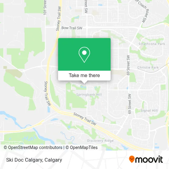 Ski Doc Calgary map
