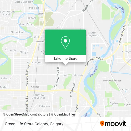 Green Life Store Calgary map