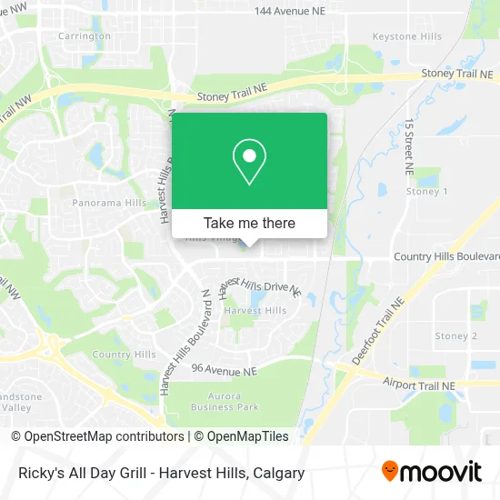 Ricky's All Day Grill - Harvest Hills map