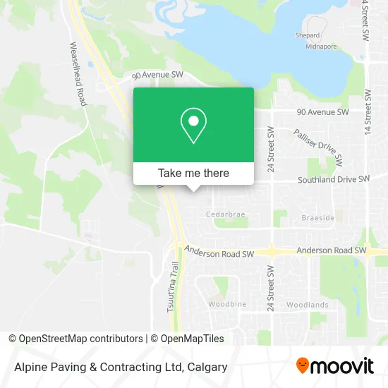 Alpine Paving & Contracting Ltd map
