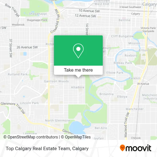 Top Calgary Real Estate Team map