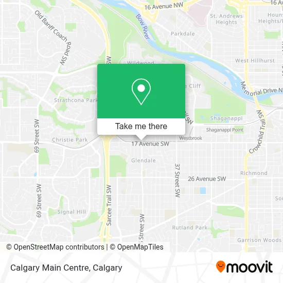 Calgary Main Centre map