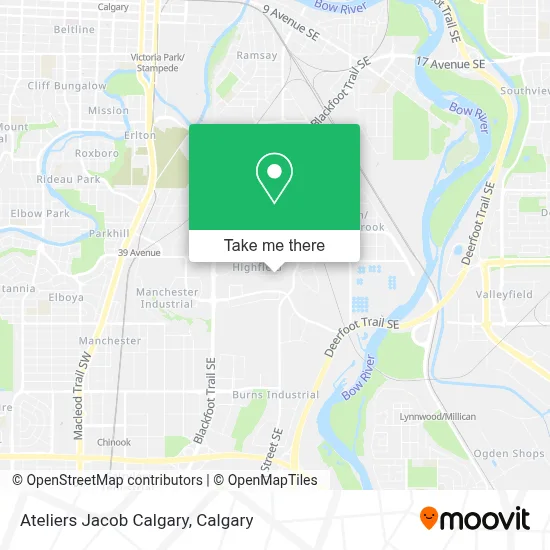 Ateliers Jacob Calgary map