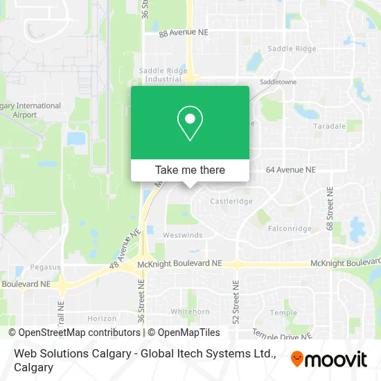 Web Solutions Calgary - Global Itech Systems Ltd. map