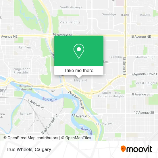 True Wheels map