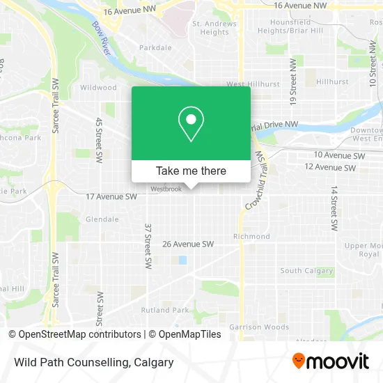 Wild Path Counselling map