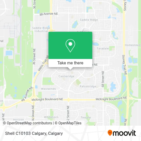 Shell C10103 Calgary map