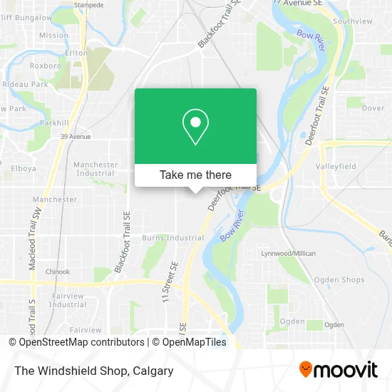 The Windshield Shop map