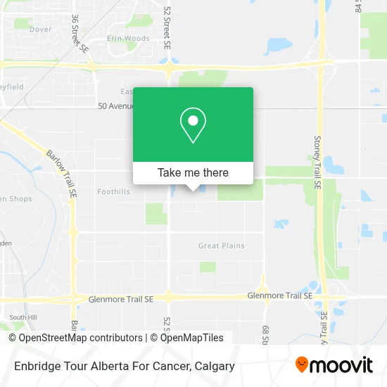 Enbridge Tour Alberta For Cancer map