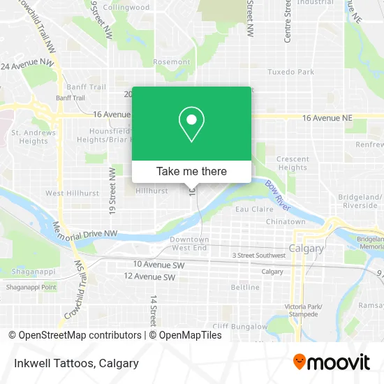 Inkwell Tattoos map