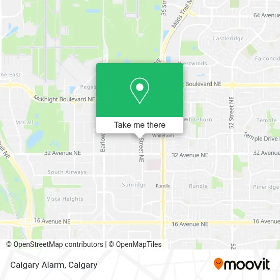Calgary Alarm map