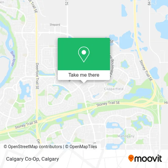 Calgary Co-Op map
