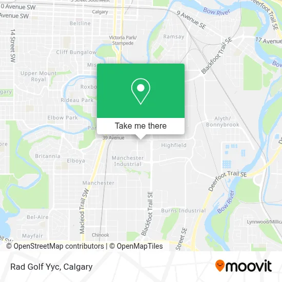 Rad Golf Yyc map