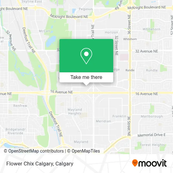Flower Chix Calgary map