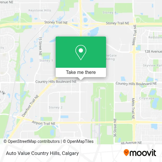 Auto Value Country Hills map