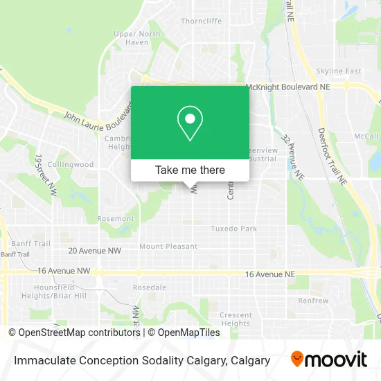 Immaculate Conception Sodality Calgary map