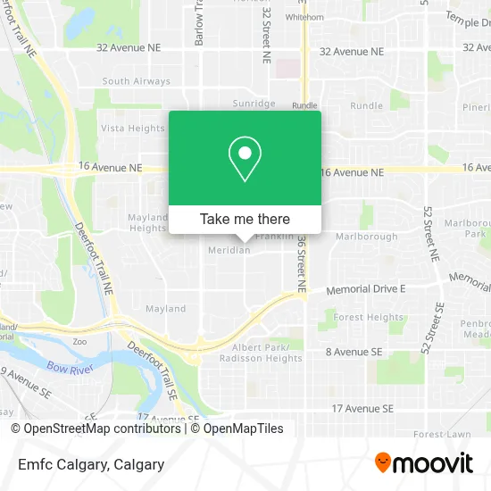 Emfc Calgary map