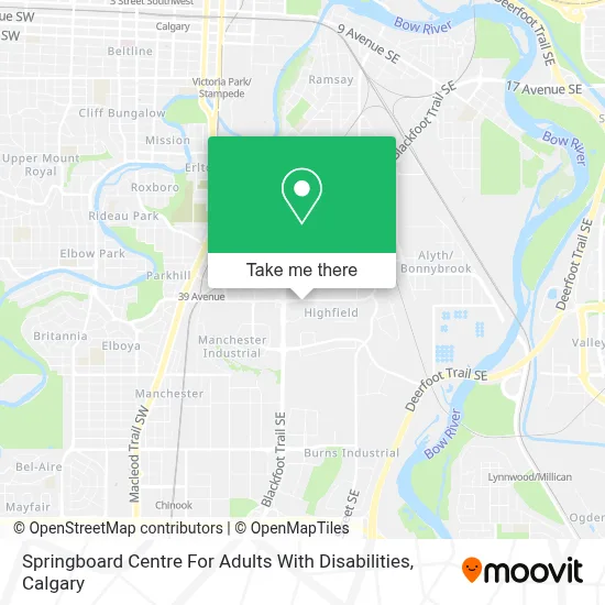 Springboard Centre For Adults With Disabilities map