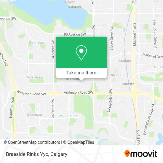 Braeside Rinks Yyc map