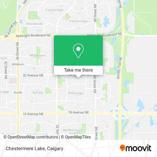 Chestermere Lake map