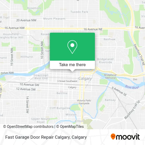 Fast Garage Door Repair Calgary map