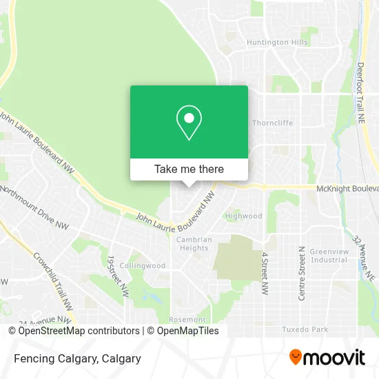 Fencing Calgary map