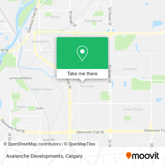 Avalanche Developments map