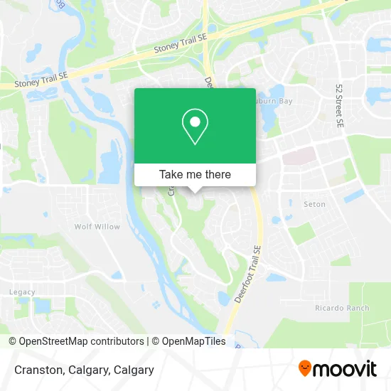 Cranston, Calgary map