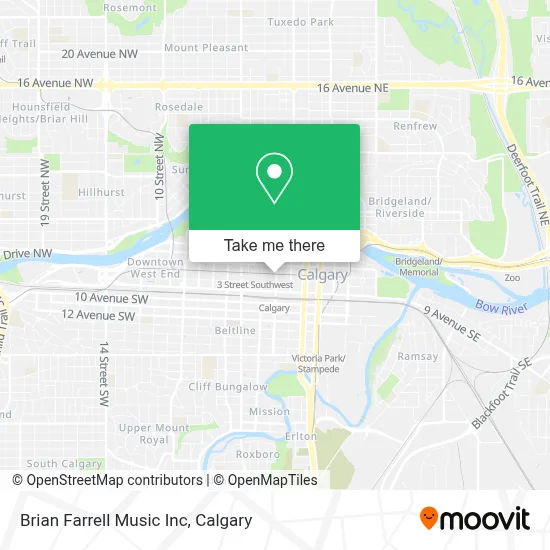 Brian Farrell Music Inc map