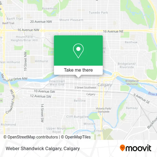 Weber Shandwick Calgary map