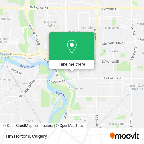 Tim Hortons map