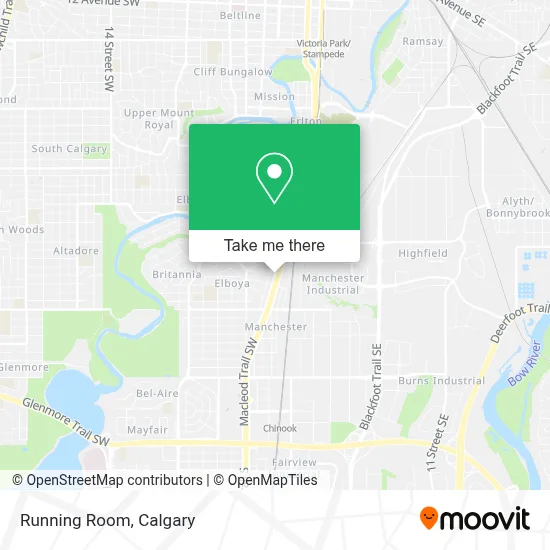 Running Room map