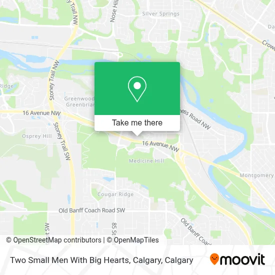 Two Small Men With Big Hearts, Calgary map