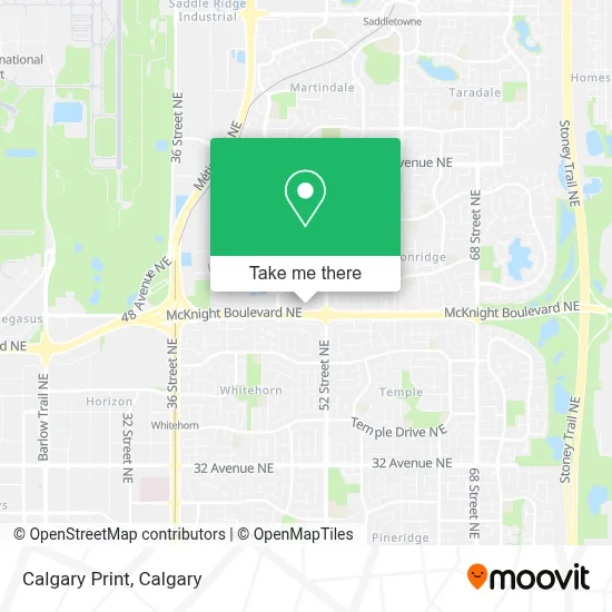 Calgary Print map