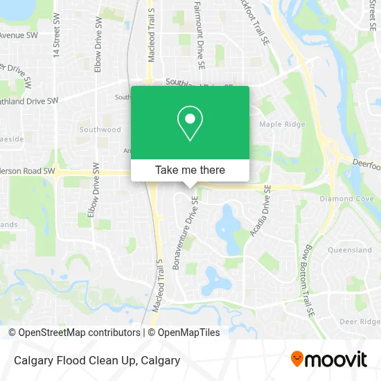 Calgary Flood Clean Up map