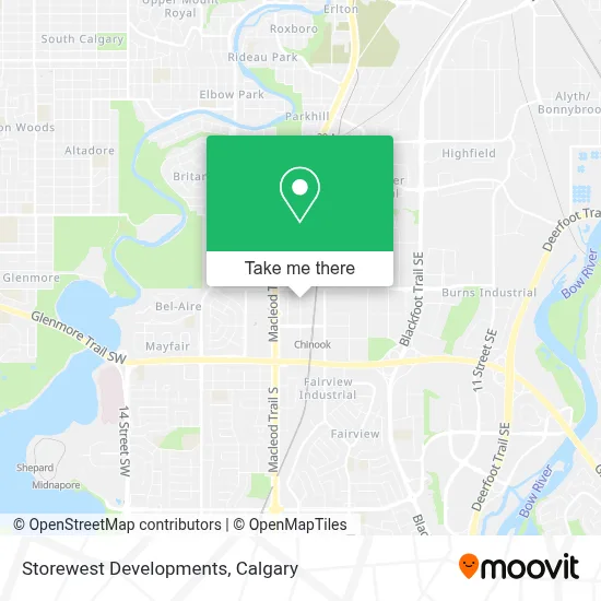 Storewest Developments map