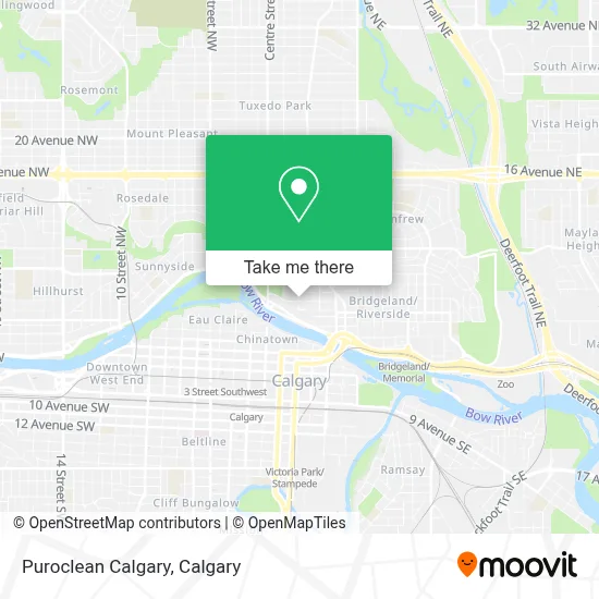 Puroclean Calgary map