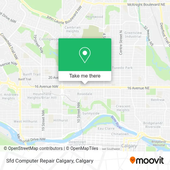 Sfd Computer Repair Calgary map