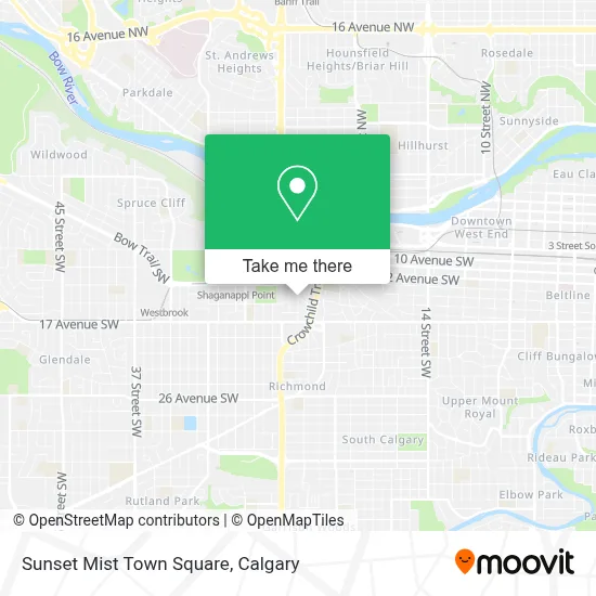 Sunset Mist Town Square map