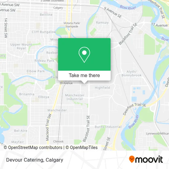 Devour Catering map