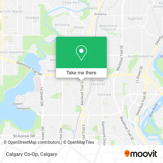 Calgary Co-Op map