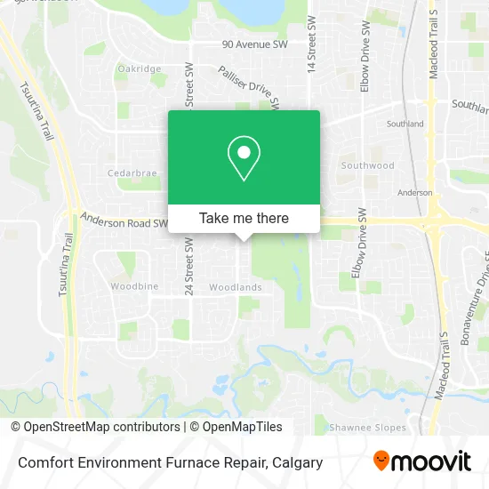 Comfort Environment Furnace Repair map
