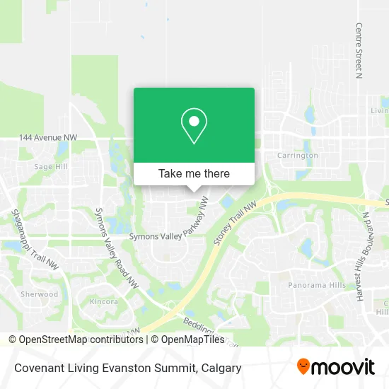 Covenant Living Evanston Summit map