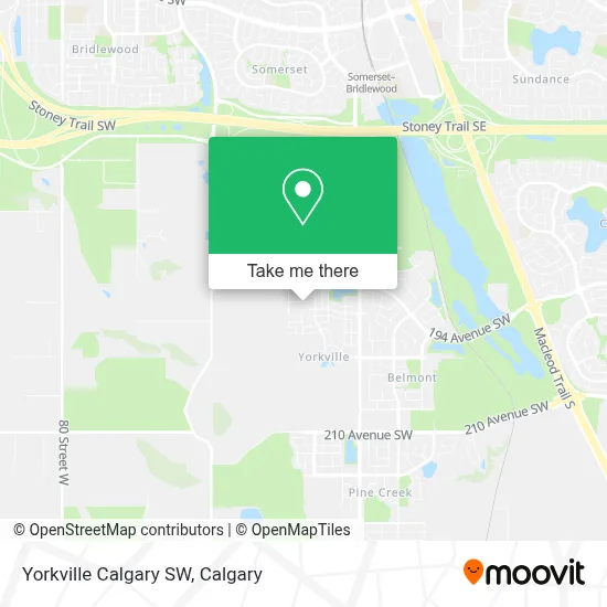 Yorkville Calgary SW map