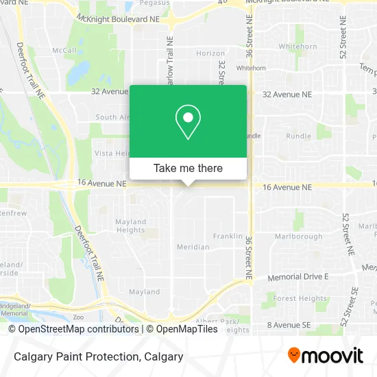 Calgary Paint Protection map