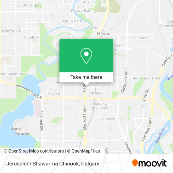 Jerusalem Shawarma Chinook map