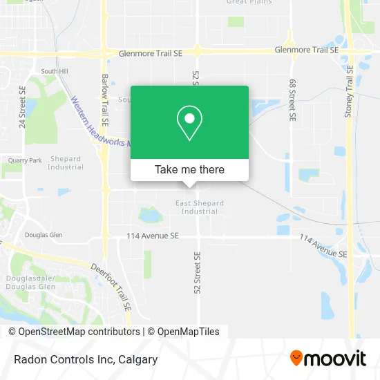 Radon Controls Inc map