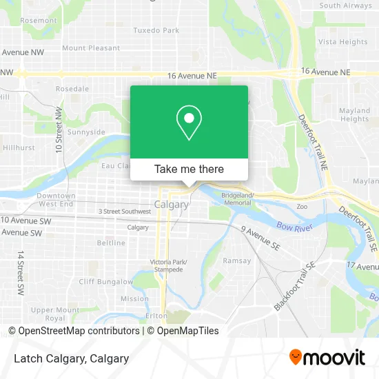 Latch Calgary map
