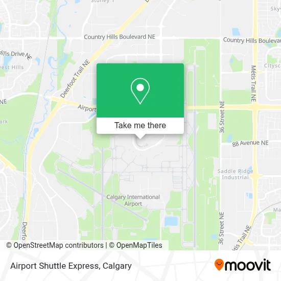 Airport Shuttle Express map